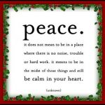 The Formula for Peace……