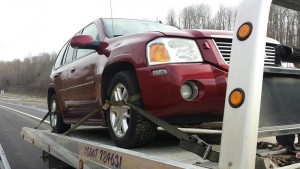 a car on tow truck